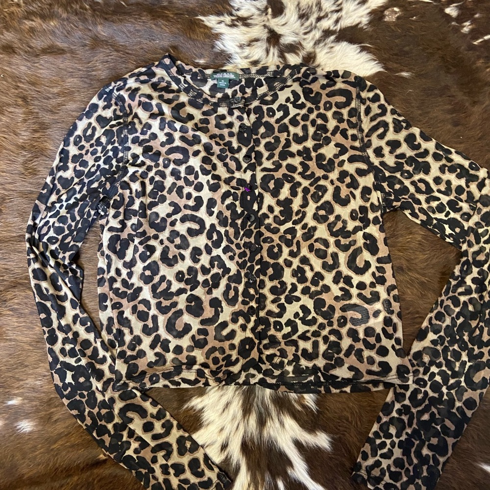 Leopard Print Long Sleeve Top